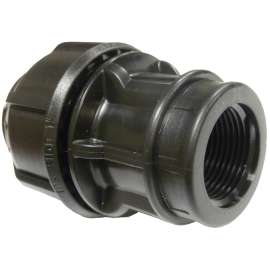Homerite 358084 Pipe Adapter, 1 in, FPT, Polyethylene, 230 psi Pressure