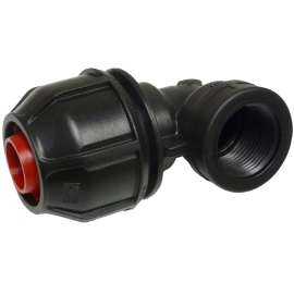 Homerite 358100 Pipe Elbow, 1 in, FPT, 90 deg Angle, Polyethylene