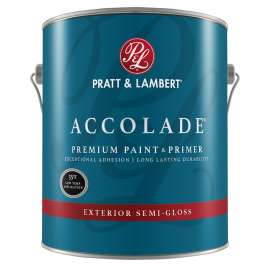 Pratt & Lambert ACCOLADE Z4900 0000Z4989-16 Premium Paint and Primer, Semi-Gloss, Super One-Coat White, 1 gal