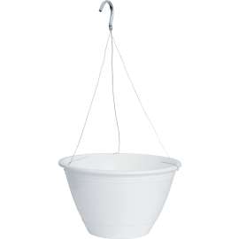 Southern Patio EE1025WH Hanging Basket, Plastic, White