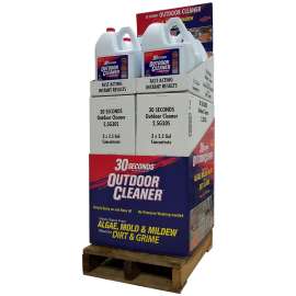 30 SECONDS 2.5G30S QPDU Outdoor Cleaner, 2.5 gal Bottle, Liquid, Bleach, Clear/Light Yellow