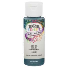 TESTORS 297481 Craft Paint, Matte, Deep Sea, 2 oz, Bottle
