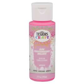 TESTORS 297499 Craft Paint, Glow Rockstar, 2 oz, Bottle