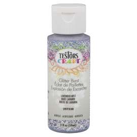 TESTORS 297520 Craft Paint, Glitter, Lavender Mist, 2 oz, Bottle
