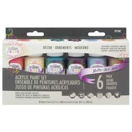 TESTORS 297582 Craft Paint Set, Assorted, 2 oz, Bottle