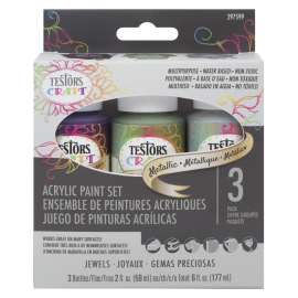 TESTORS 297599 Craft Paint Set, 2 oz, Bottle