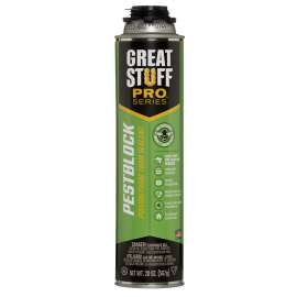 Dow GREAT STUFF PRO 11073754 Pestblock Sealant, Gray, 8 hr Functional Cure, 40 to 100 deg F, 20 oz Aerosol Can