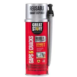 GREAT STUFF SMART DISPENSER Gaps & Cracks 99108824 Sealant Insulating Foam, Cream, 8 hr Functional Cure, 12 oz Can