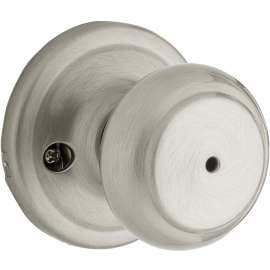 Weiser Troy Series 9GA3310-003 Privacy Door Knob, 2-1/16 in Dia Knob, Satin Nickel