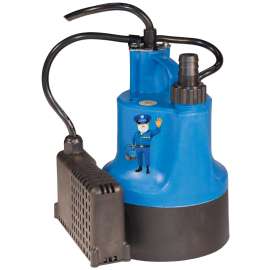 Burcam 300506SB Submersible Utility Pump, 115 V, 1/6 hp, 15 ft Max Head, 740 gph, Thermoplastic