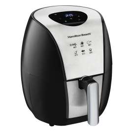 Hamilton Beach 35065 Air Fryer, 3.2 L Capacity, 1500 W, Black/Silver