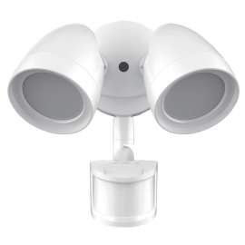 ETI 51402242 Security Light with Motion Sensor, 120 VAC, 20 W, 2-Lamp, LED Lamp, Cool White Light, 1800 Lumens