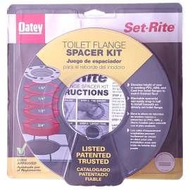 Oatey 43406 Toilet Flange Spacer Kit, Polymer