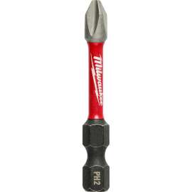 Milwaukee 48-32-4462 Power Bit, #2 Drive, Phillips Drive, 1/4 in Shank, Hex Shank, 2 in L, Steel