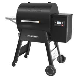 Traeger TFB65BLF Pellet Grill, 36,000 Btu, 418 sq-in Primary Cooking Surface, Side Shelf Included: Yes, Steel Body