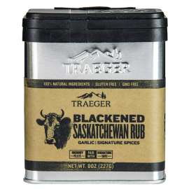 Traeger SPC178 Blackened Saskatchewan Rub, Garlic Flavor, 8.25 oz Tin