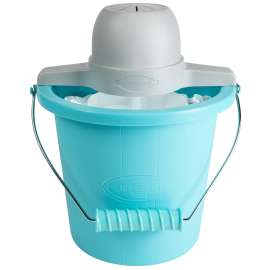 ICE CRM MKR PLSTC BCKT BLU 4QT