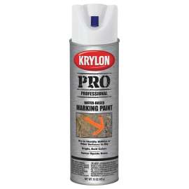 Krylon K07316000 Professional Marking Paint, Apwa Brilliant White, 15 oz, Aerosol Can