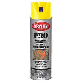 Krylon K07317000 Professional Marking Paint, Apwa Utility Yellow, 15 oz, Aerosol Can