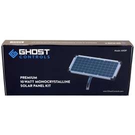 Ghost Controls AXDP Solar Panel, 10 W, 120 VAC, Fastener Mounting