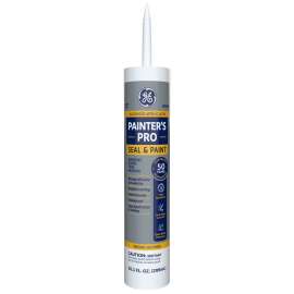 GE Max Extra 3500 GE22582 Siliconized Acrylic Caulk, White, 10.1 oz Cartridge