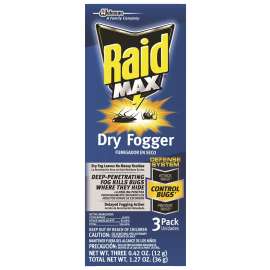 RAID MAX 00892 Fumigator Dry Fogger, 1.27 oz Capacity, 2560 cu-ft Coverage Area