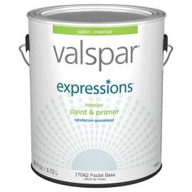 Valspar 005.0017042.007 Interior Paint, Satin, White, 1 gal Can