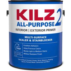 Kilz 20041 Exterior Primer, White, 1 gal, Can