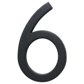 HY-KO FM-6 Architectural Series FM-6/6 House Number, Character: 6, 6 in H Character, Black Character