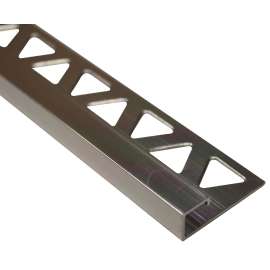 M-D 31400 Bullnose Tile Edge, 8 ft L, 1-7/16 in W, Metal, Clear
