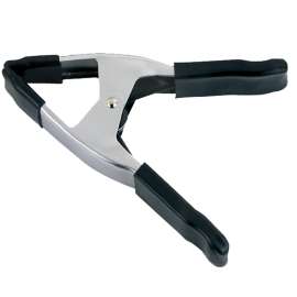 Vulcan JL27529 Spring Clamp, 3 in Clamping, Steel, Silver, Chrome