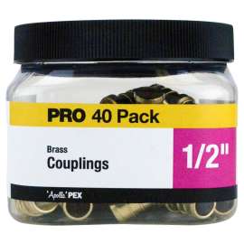 Apollo Valves APXC1240JR Coupling, 1/2 in, Barb, Brass, 200 psi Pressure