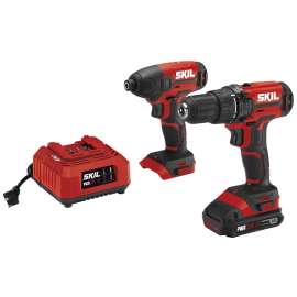 SKIL CB739001 Drill/Impact Driver Kit, 2-Tool, Tools Included: Drill Driver, Impact Driver