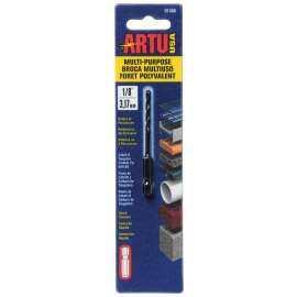 ARTU 01456 Drill Bit, 1/8 in Dia, 2-7/8 in OAL, Multi-Purpose, Parabolic Flute, Quick-Connect Shank