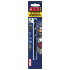 ARTU 01472 Drill Bit, 3/8 in Dia, 5-1/4 in OAL, Multi-Purpose, Parabolic Flute, Quick-Connect Shank