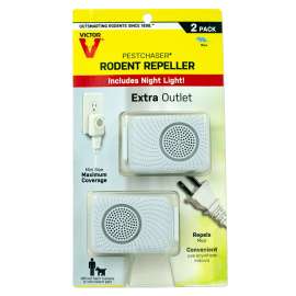 Victor PestChaser M752PS Rodent Repellent, Plug-In, 1.69 in L, Repels: Mice, Rats