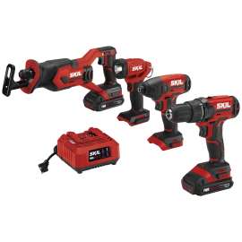 SKIL CB739601 Combination Kit, Battery Included, 20 V, Lithium-Ion Battery