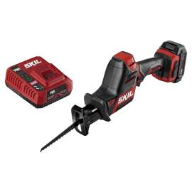 SKIL RS582802 Reciprocating Saw Kit, Tool Only, 12 V, 2 Ah, 20 to 100 mm Cutting Capacity, 3/4 in L Stroke