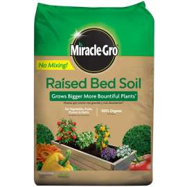 Miracle-Gro 73959430 Raised Bed Soil Bag, 1.5 cu-ft Coverage Area Bag