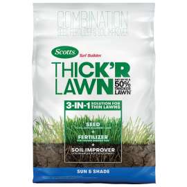 Scotts Turf Builder Thick'R Lawn 30156 Sun and Shade Mix Grass Seed, 12 lb Bag