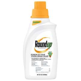 Roundup 5002310 Concentrate Brush Killer, Liquid, Yellow, 32 oz