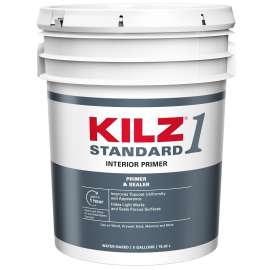 Kilz L201105 Interior Primer, Flat, White, 5 gal