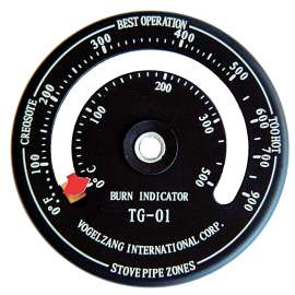 US STOVE TG-01 Temperature Gauge with Magnet, 0 to 500 deg C, Analog Display