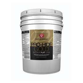 Pratt & Lambert Pro-Hide Gold Z8400 0000Z8400-20 Exterior Paint, Flat, Super One-Coat White, 5 gal