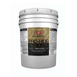 Pratt & Lambert Pro-Hide Gold Z8600 0000Z8691-20 Exterior Paint, Semi-Gloss, Base 1/White, 5 gal