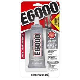 E6000 231020 Precision Tip Adhesive, Clear, 1 oz Carded