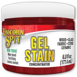 ECLECTIC UNICORN SPIT 5772002 Gel Stain and Glaze, Molly Red Pepper, 6 fl-oz, Jar