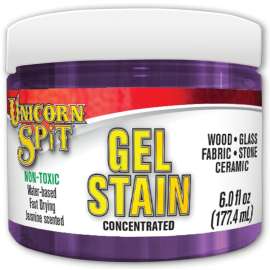 ECLECTIC UNICORN SPIT 5772009 Gel Stain and Glaze, Purple Hill Majesty, 6 fl-oz, Jar