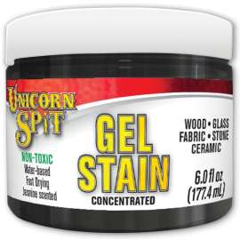 ECLECTIC UNICORN SPIT 5772010 Gel Stain and Glaze, Midnight’s Black, 6 fl-oz, Jar