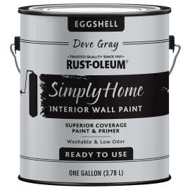 RUST-OLEUM SIMPLY HOME 339521 Wall Paint, Eggshell, Dove Gray, 1 gal